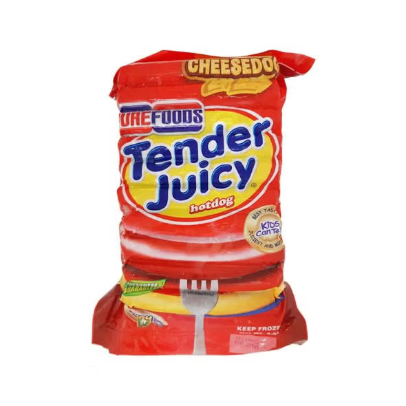 Phl Purefood Hotdog Cheesedog Pork (Frozen) 1Kg