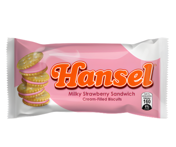 Rebisco Hansel Milky Strawberry Sandwich 10x30Gm