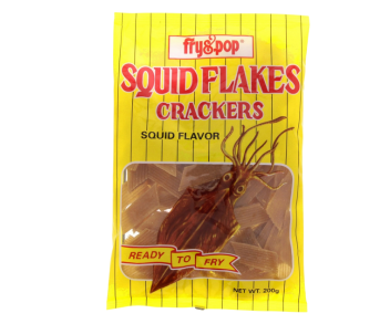 Fry & Pop Squid Flakes Crackers 200Gm