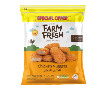 Farm Fresh Frozen Chicken Nuggets (Special Offer) 750+250Gm