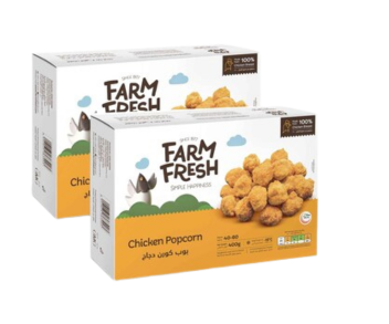 Farm Fresh Frozen Chicken Popcorns (2 Packs) 2 x 400Gm
