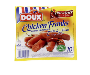 Doux Chicken Franks Hot & Spicy 400Gm