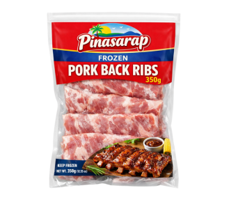 Pinasarap Frozen Pork Back Ribs 350Gm
