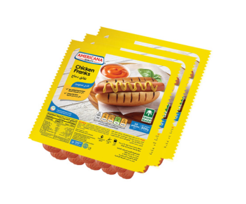 Americana Chicken Franks Original 3 x 300Gm
