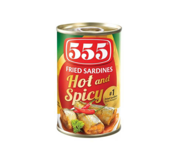555 Fried Sardines Hot & Spicy 155Gm