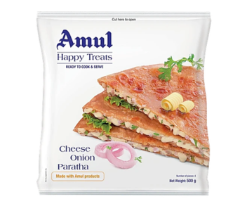 Amul Happy Treats Frozen Cheese & Onion Paratha 300Gm
