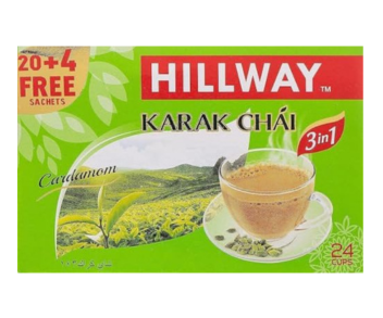 Hillway 3in1 Instant Karak Chai Sachets 24 x 18Gm