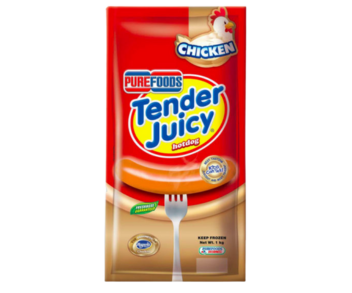 Pure Foods Tender Juicy Frozen Jumbo Chicken Franks -MSG free 1Kg