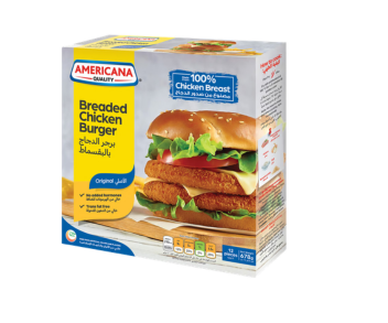Americana Frozen Original Breaded Chicken Burger 678Gm