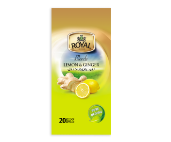 Royal Herbs Blends Lemon & Ginger Tea 25 Per Pack