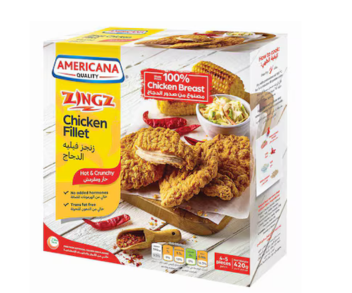 Americana Zingz Frozen Hot & Crunchy Fillets 420Gm