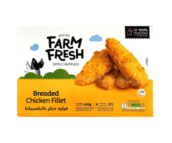 Farm Fresh Frozen Breaded Chicken Fillet 2 x 420Gm