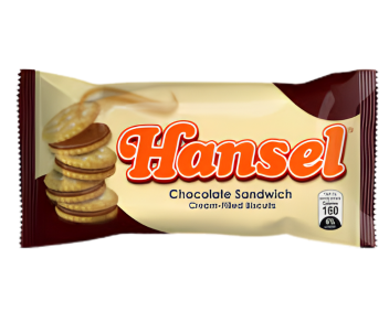 Hansel Sandwich Biscuits with Chocolate 10 x 31Gm