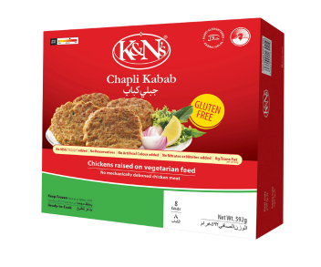K&N's Frozen Chapli Kabab (8 Pieces) 592Gm