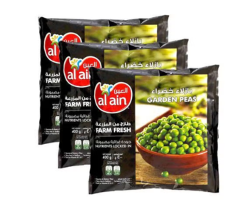 Al Ain Frozen Garden Peas (Special Offer) 3 x 400Gm