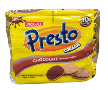 Jack 'n Jill Presto Creams Chocolate 10 x 30Gm