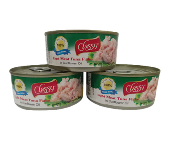 Classy Light Tuna Flakes In Sunflower Oil 3 x 170Gm