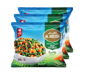Al Areesh Frozen Mixed Vegetables 3 x 400Gm