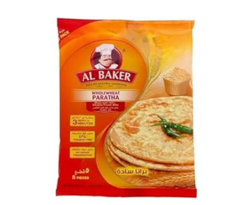 Al Baker Frozen Wholewheat Plain Paratha 2 x 400Gm