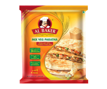 Al Baker Mixed Vegetable Paratha (4 Pieces) 400Gm