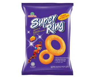 Oriental Super Ring Cheese Corn Chips 3 x 60Gm