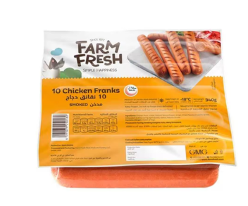 Farm Fresh Chilled Hot & Spicy Chicken Franks 340Gm