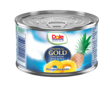 Dole Pineapple Slices In Juices Tropical Gold 227Gm