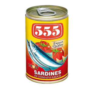 555 Sardines Tomato Sauce Hot-Red 155Gm